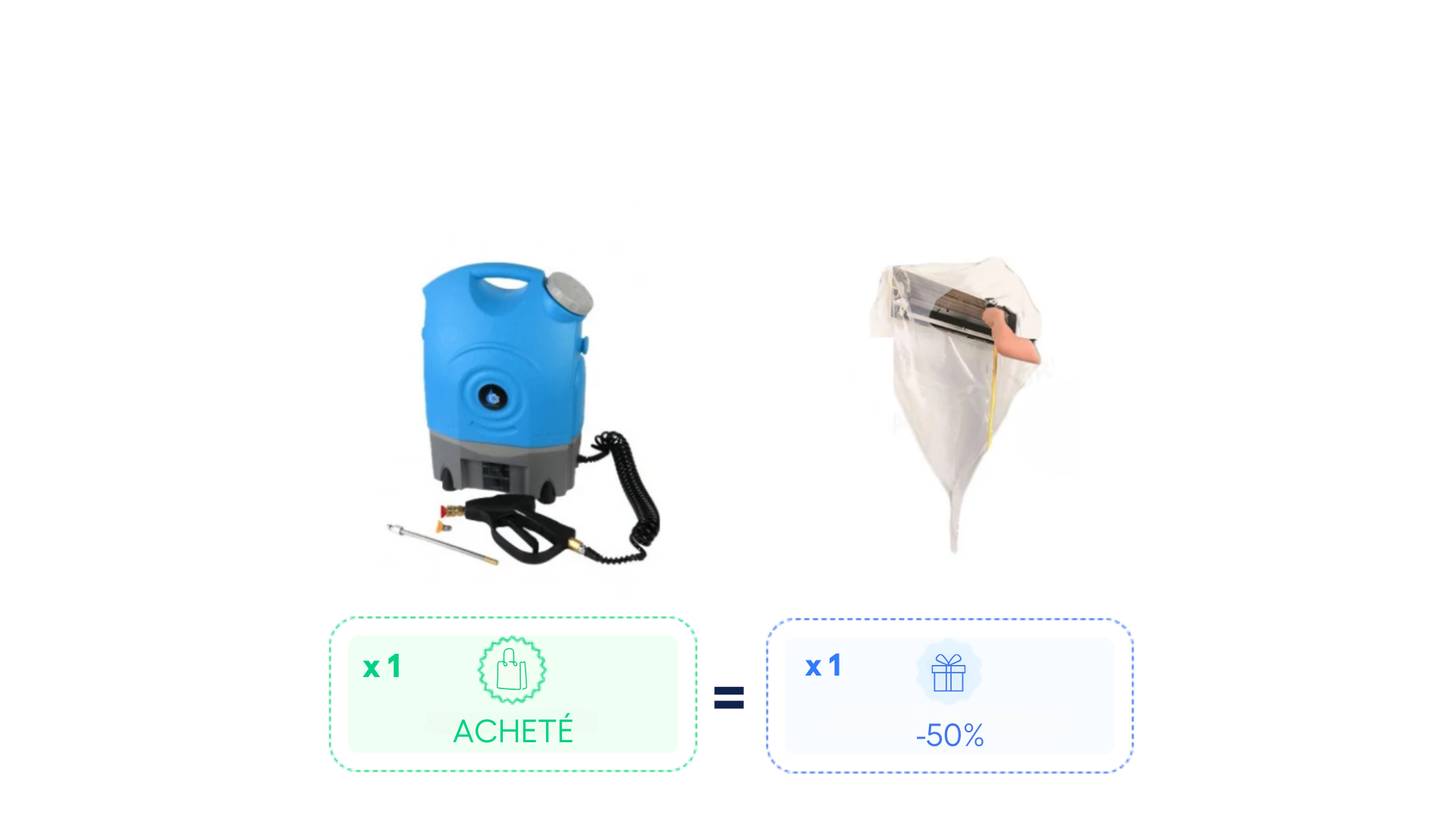 Pack 1 Nettoyeur EASYPRO acheté = 1 lot de 3 bâches à -50% - Easyclim