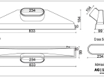 Kit grille linéaire multi-fentes 800x80 mm + Plenum de soufflage linéaire ABS 800 mm piquage 200mm