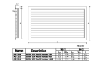 Grille linéaire multi-fentes 1135x80 mm
