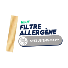 Filtre allergène RKT437A801D - MITSUBISHI HEAVY - SKM20ZG-S / SRK50ZS-WF (neuf)